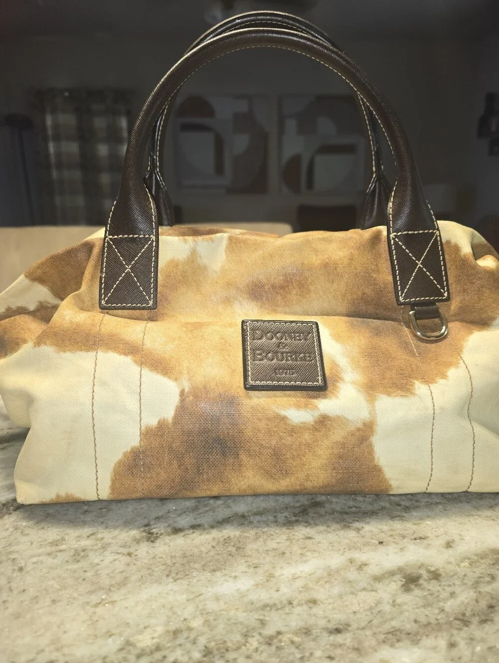 Rare Dooney & Bourke Vintage Cow Satchel